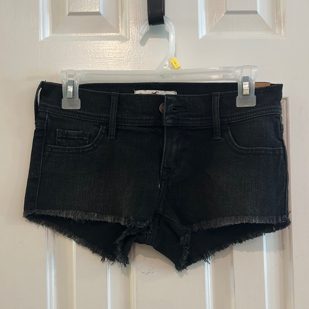 Hollister Black Low Rise Jean Shorts